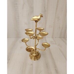 Golden Partridge Christmas Centerpiece House of Lloyd For Candles Fruit Ornament